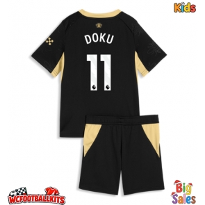 Manchester City Jeremy Doku #11 Replica Away Stadium Kit for Kids 2026-27 Short Sleeve (+ pants)